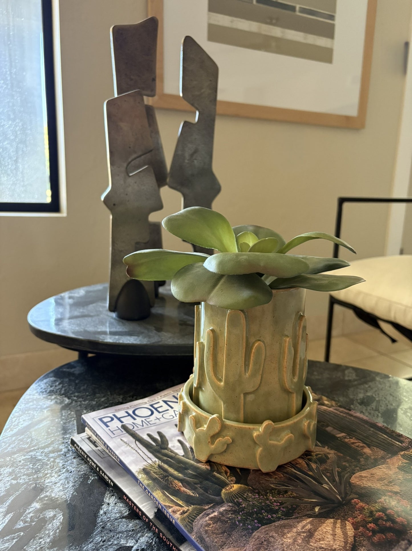 Saguaro and Prickly Pear Planter