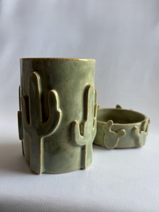 Saguaro and Prickly Pear Planter